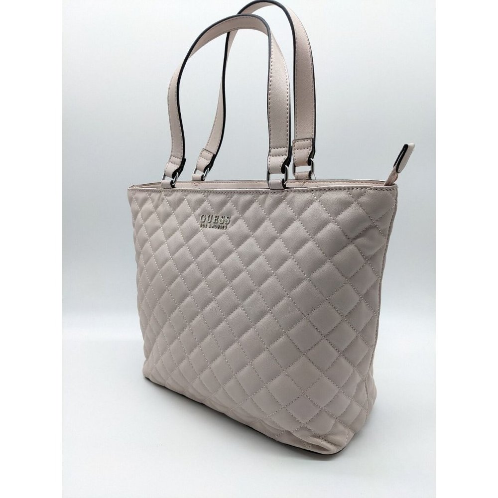 GUESS quilted faux-leather tote bag purse - BLUSH/LIGHT PINK - Picture 3 of 7